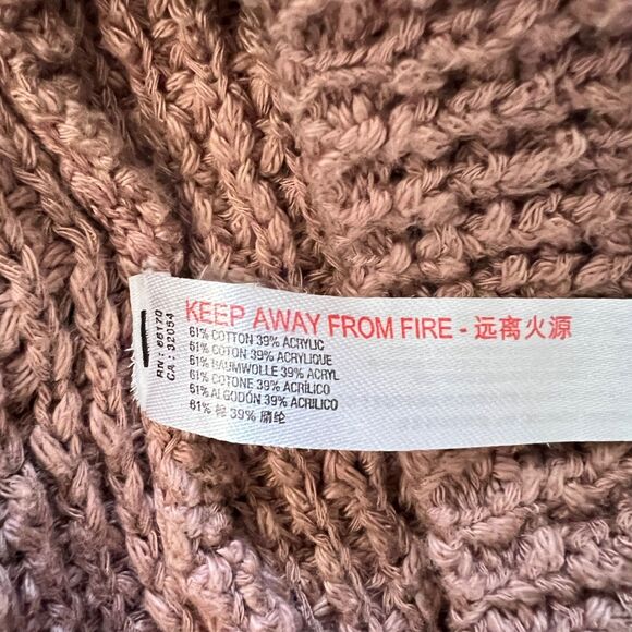 Free People Beach G2G Getaway Midi Dress Size S Brown Tan Sweater Knit - Picture 9 of 10